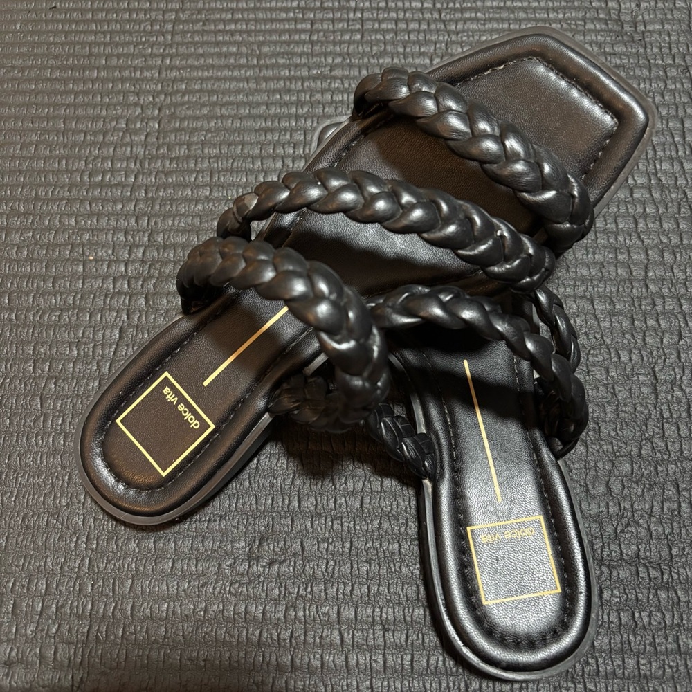 Dolce Vita braided mule sandal flats